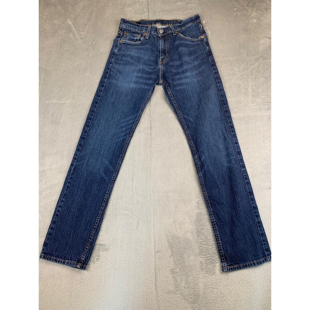 Levi's 505 Regular Fit Straight Jeans Men's 30x32 Dark Wash Stretch Blue‎ Denim